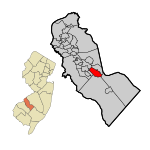 Camden County New Jersey Incorporated and Unincorporated areas Berlin Highlighted